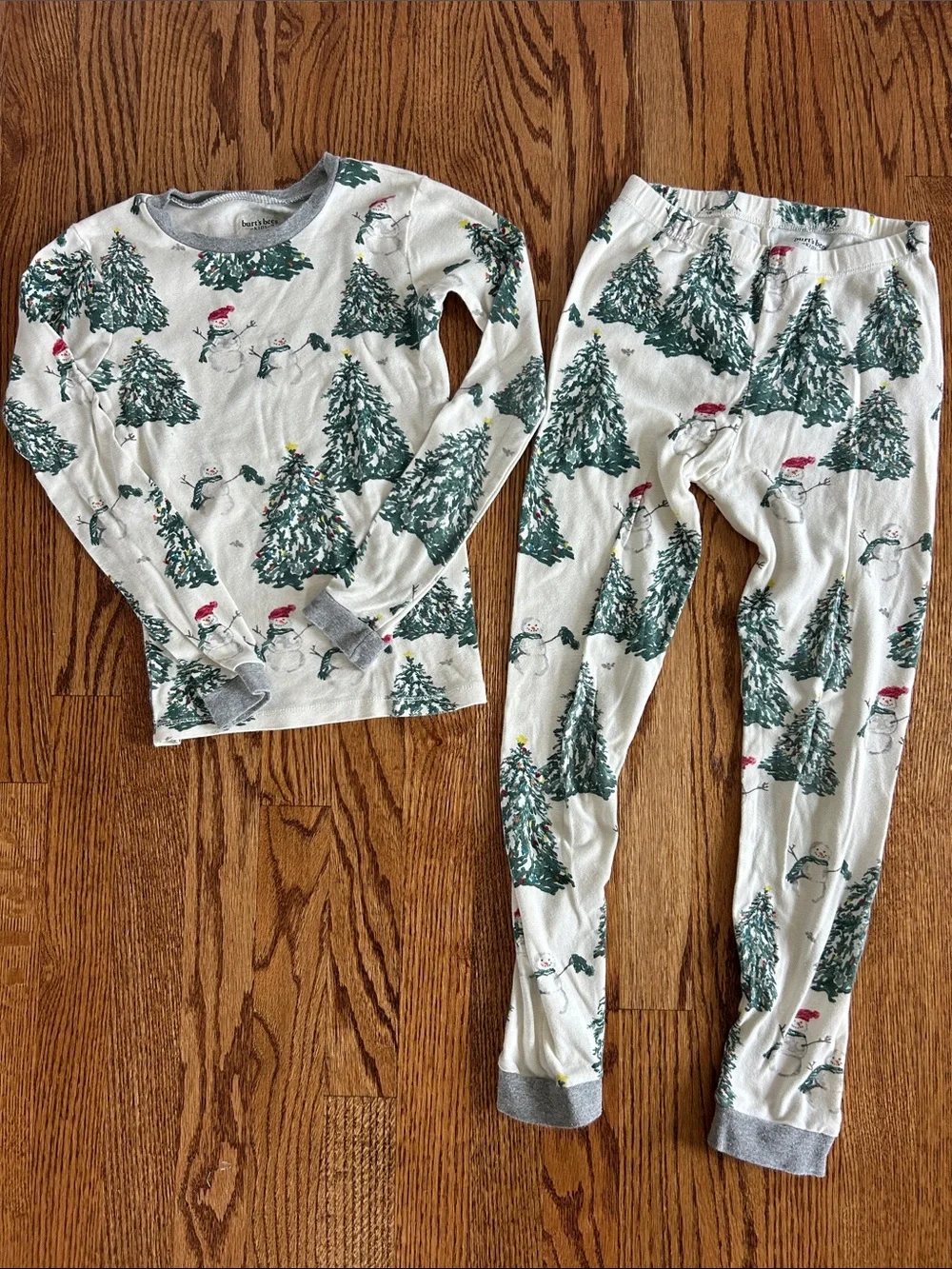 Burt’s Bees Christmas Tree Snowman Pajamas
